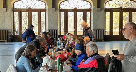 Marche et pot du pèlerin pour les nouveaux